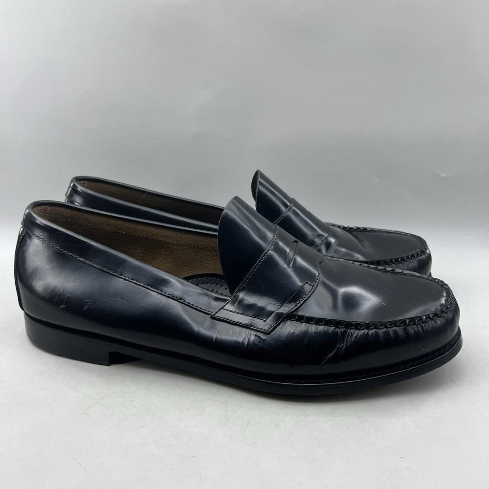G.H. Bass Weejuns Logan Penny Loafers Men Size 15 3E Black Leather Slip On Shoes